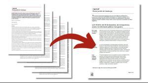 Resúmenes de las 16.000 leyes catalanas generados gracias a la IA generativa.