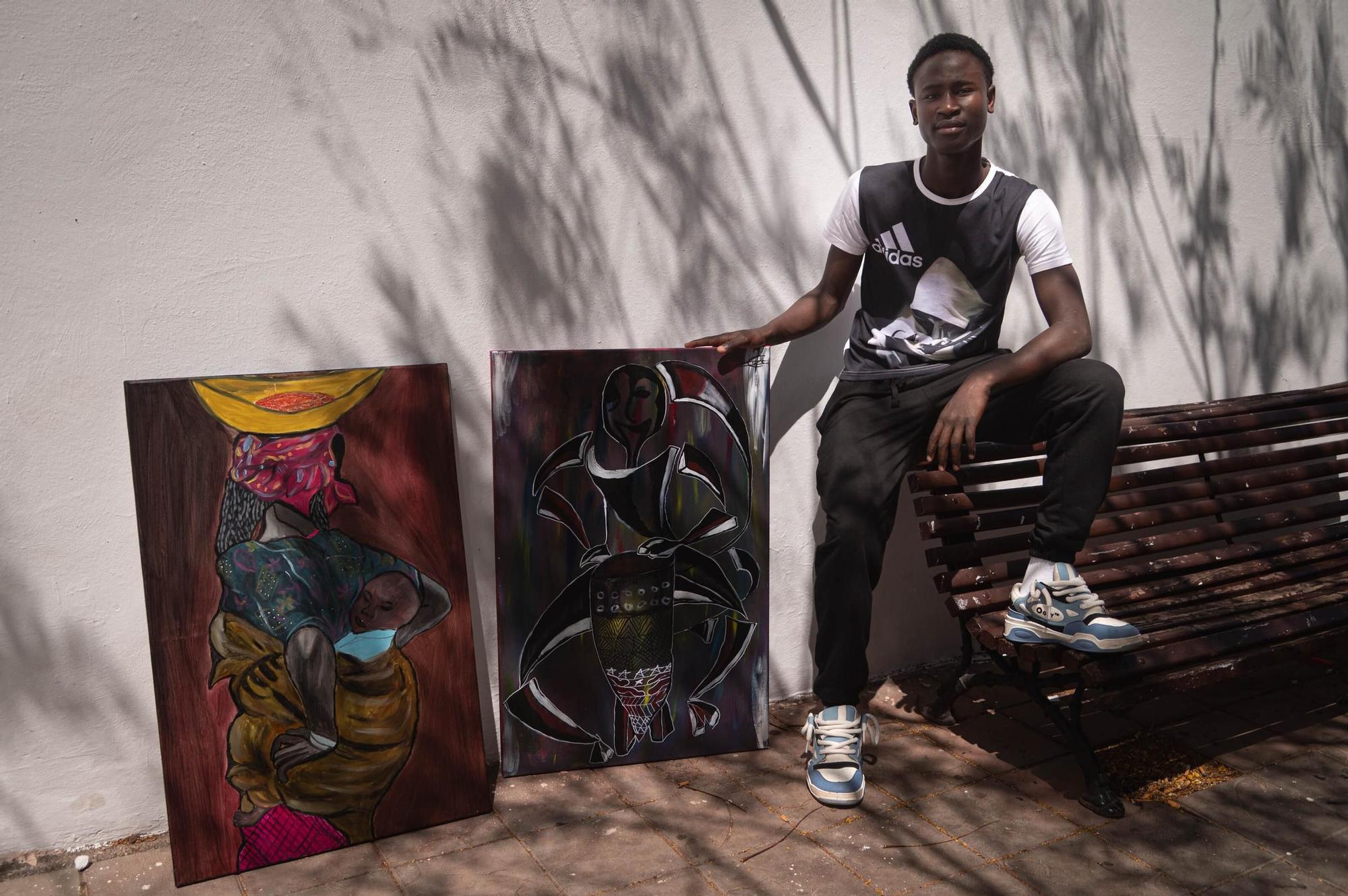 El artista migrante Djiberl Cisse