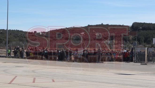 Las imágenes del Barça en el Aeropuerto de Castellón