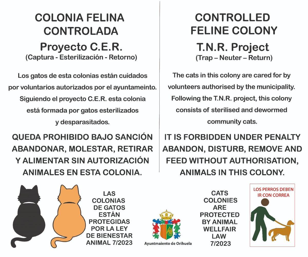 Carteles que identifican las colonias