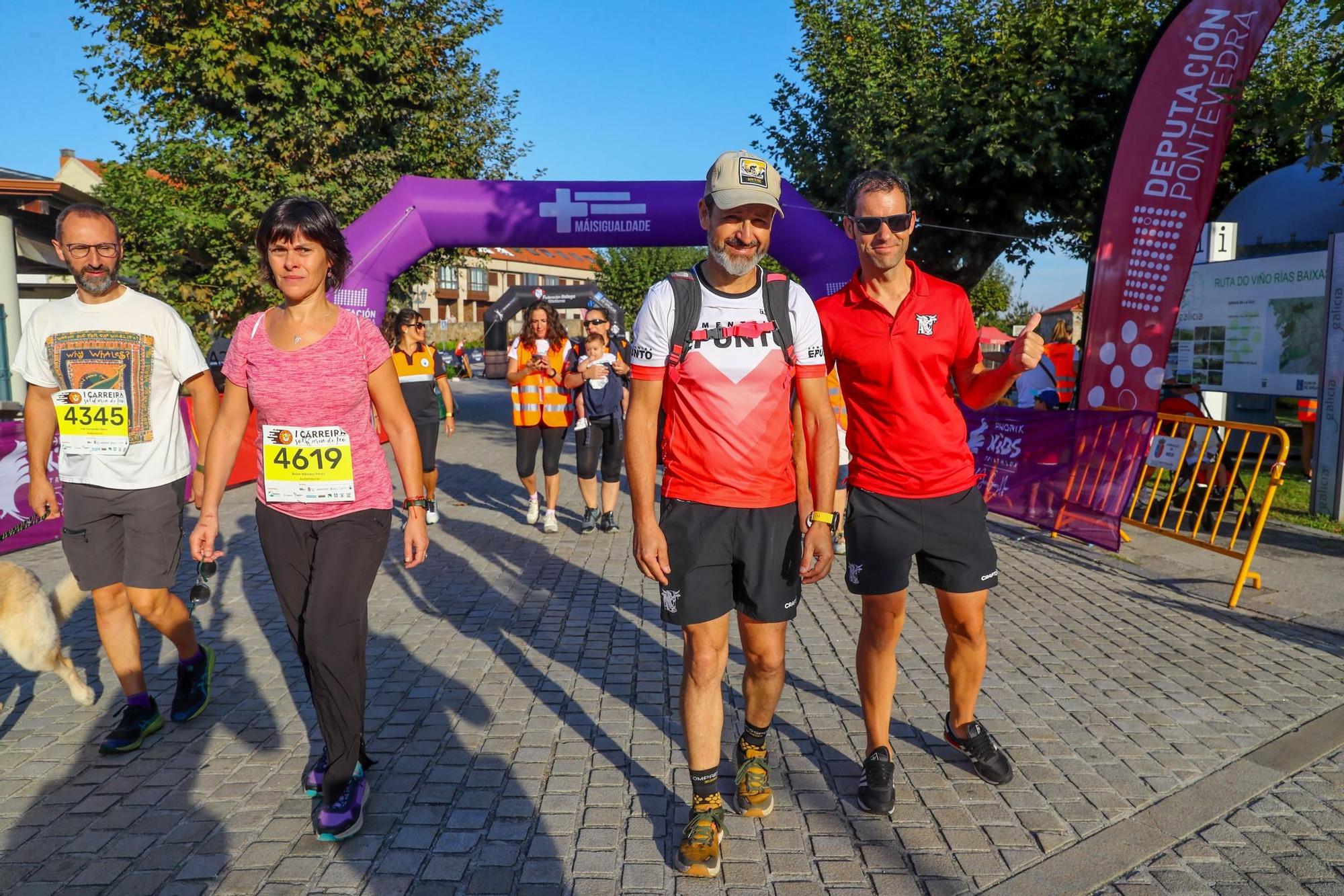 Asistentes a la "I Carrera Solidaria de Leo", con la que recordar al bebé de Meis fallecido hace casi un año y dar visibilidad a las enfermedades raras.