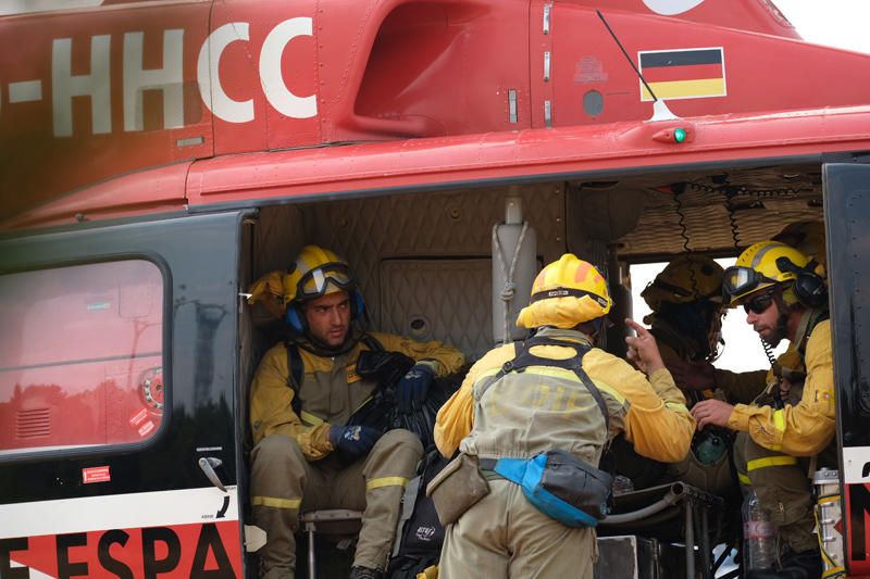 Declarado un incendio en una zona de barranco de Beneixama