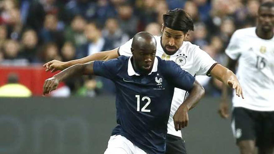 Lass Diarra, durante el partido entre Francia y Alemania.