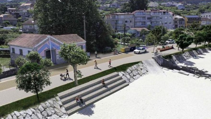 Recreación del futuro paseo de Agrelo y Portomaior recogida en el proyecto. |   // FARO