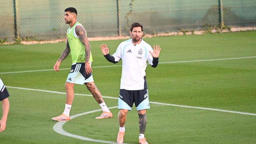 El entrenamiento de Argentina en Algorfa, al detalle: de la visita de Mastantuono y Bragarnik al gol de Messi