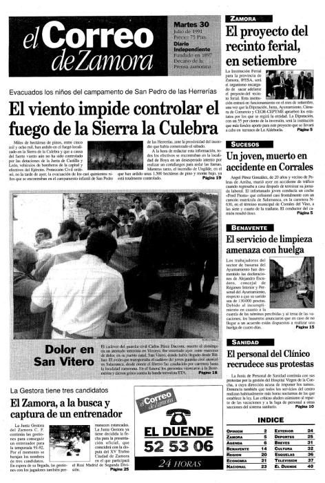 Así te contamos el incendio de La Culebra en 1991