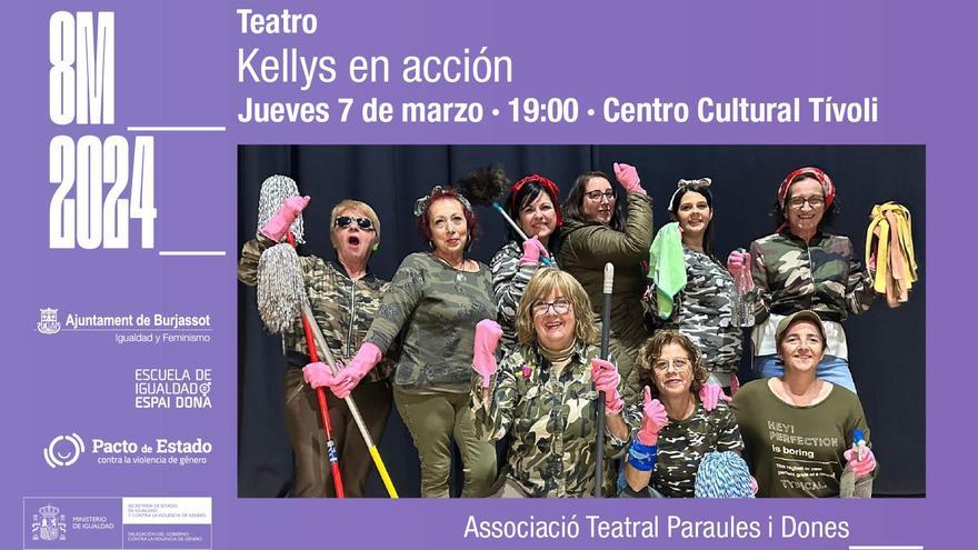 &quot;Kellys en acción&quot;, teatro para el 8M en Burjassot