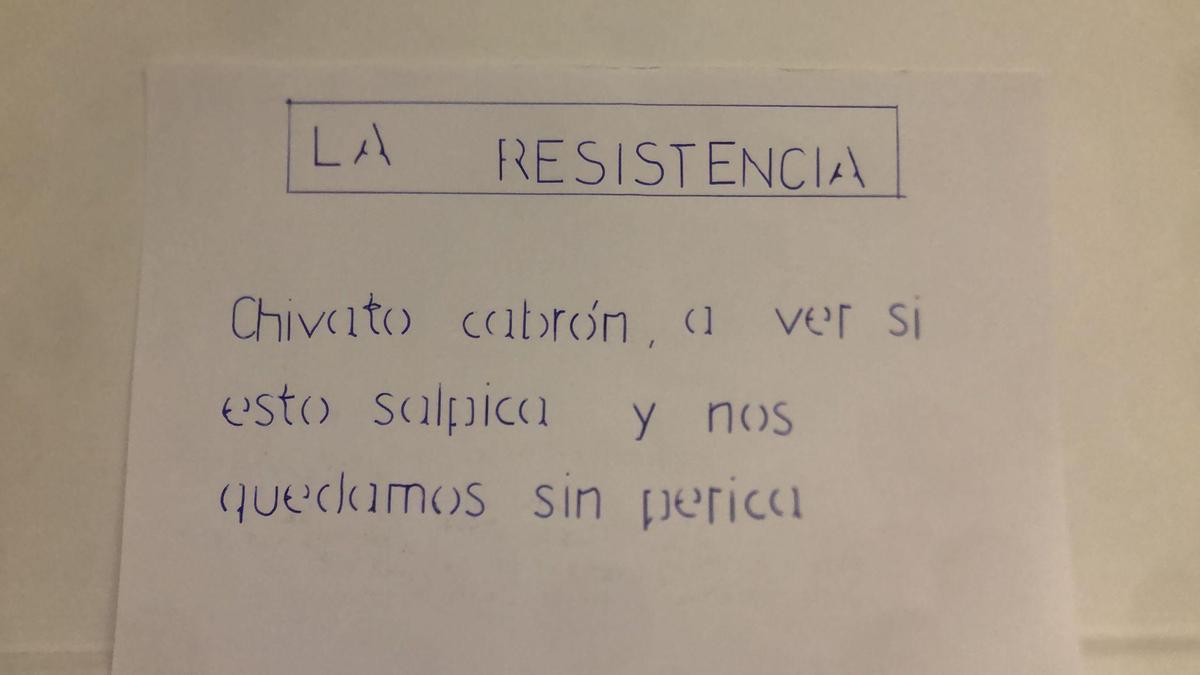 Un escrito anónimo descubre datos de los traficantes de droga en Viver