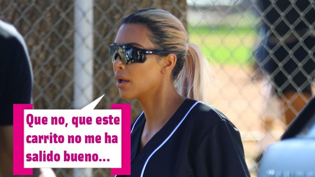 Kim Kardashian no se entiende con el carrito de Chicago