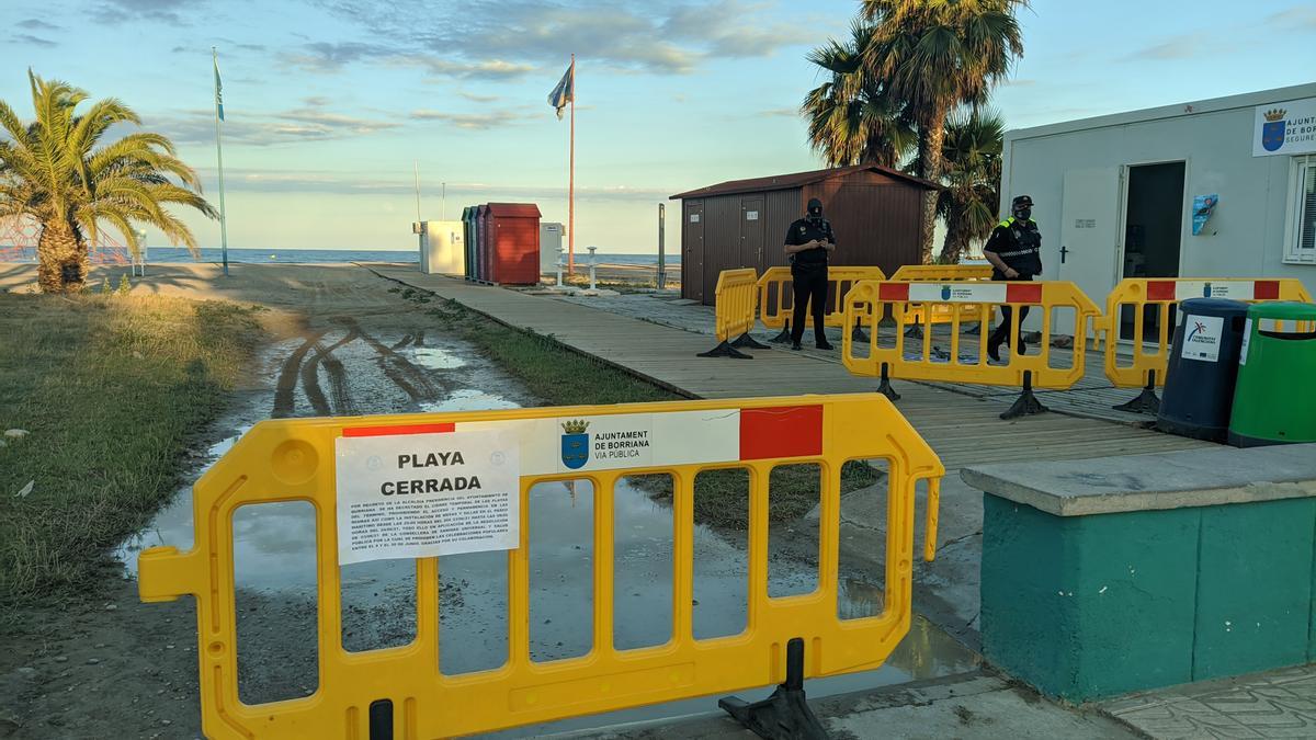 Imagen de Burriana este miércoles con ocasión del cierre de las playas por Sant Joan.