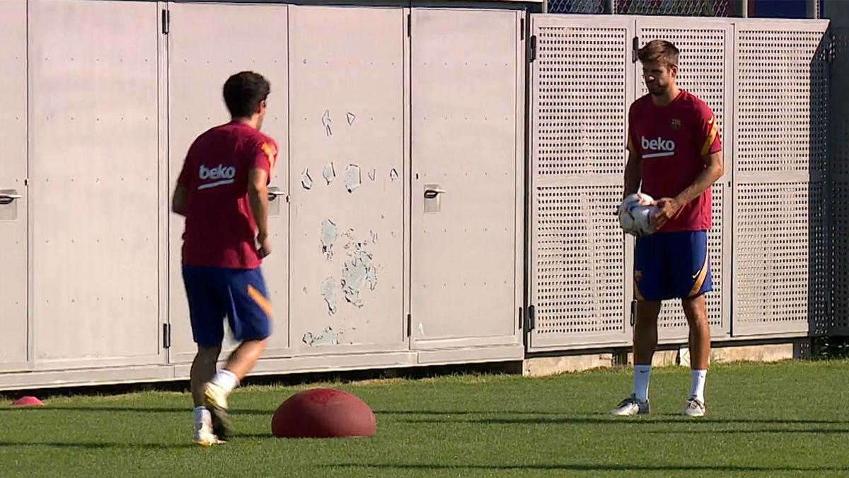El Barça sigue entrenando todavía sin Messi