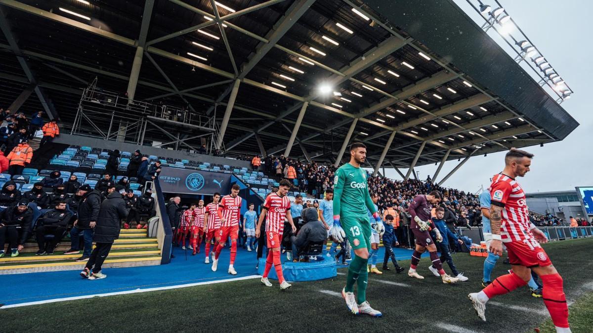 El Girona cerró su preparación contra el Manchester City