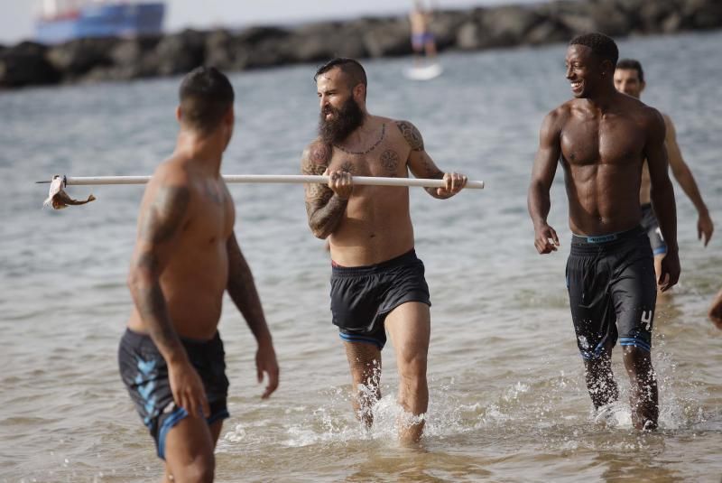 Entrenamiento del CD Tenerife en Las Teresitas