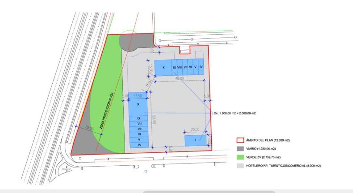 Zonificación de la propuesta en el proyecto presentado