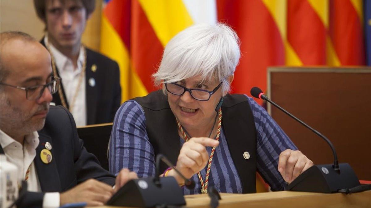 Dolors Sabater, en el pleno de investidura del Ayuntamiento de Badalona