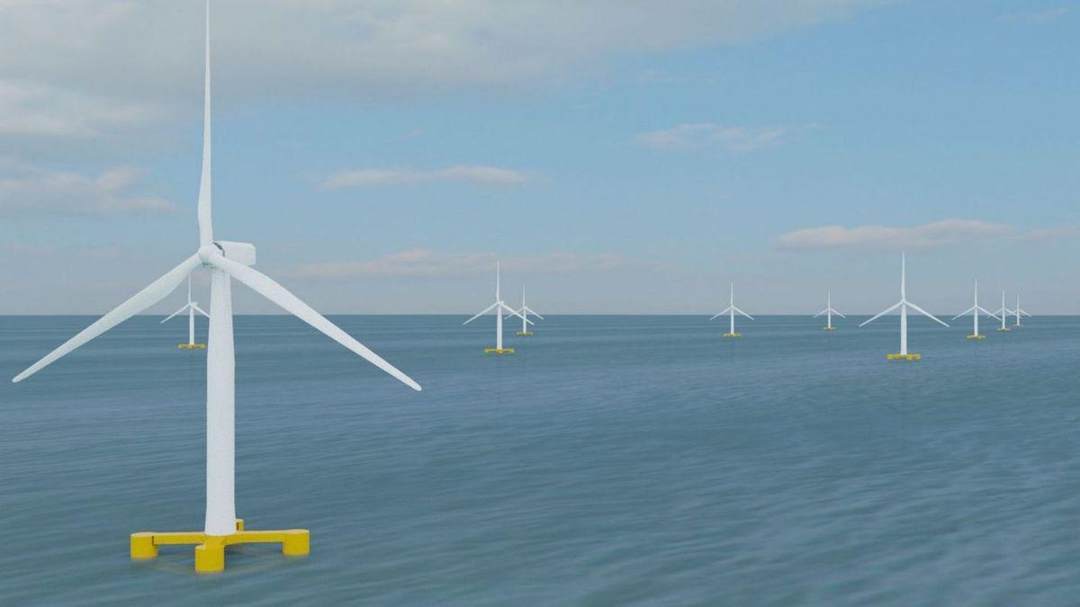 Una imatge virtual d’un parc eòlic marí. | DDG
