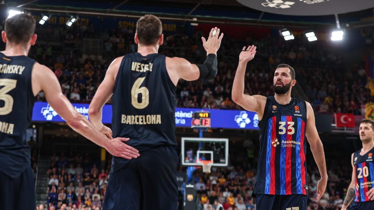 Nikola Mirotic, en un partido del Playoff ante Zalgiris