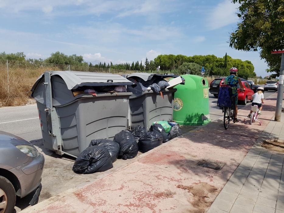 Basura en las calles de Alicante por quinto día consecutivo