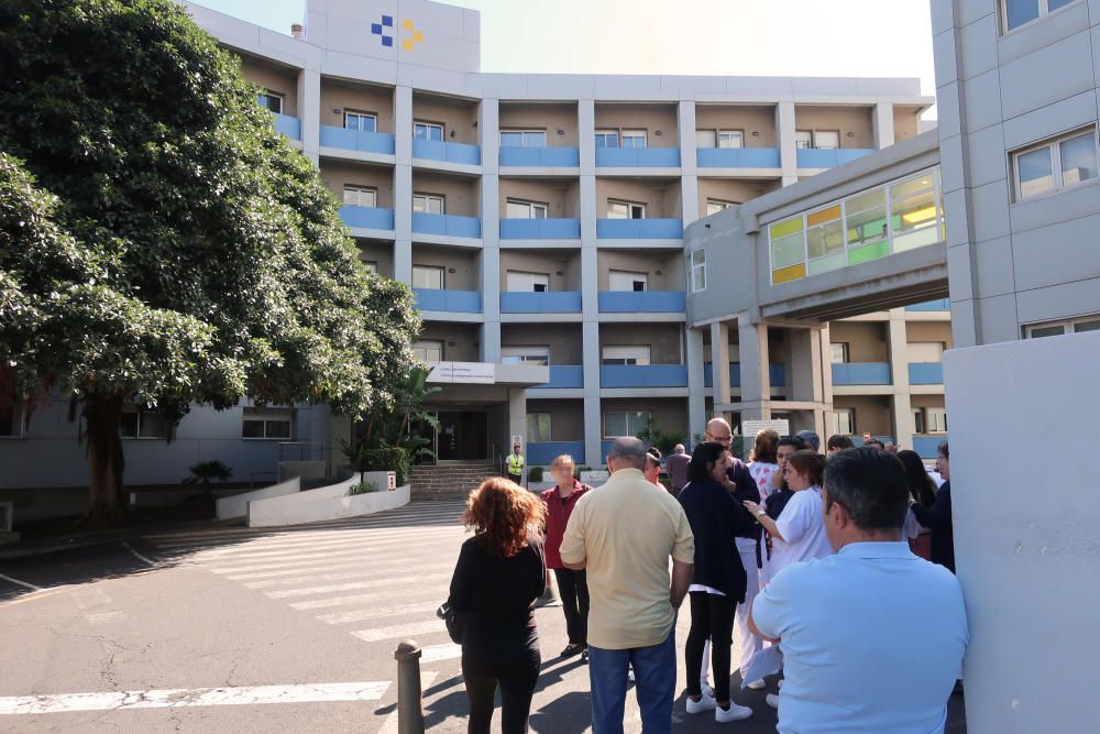 Simulacro de incendio en el Hospital La Candelaria