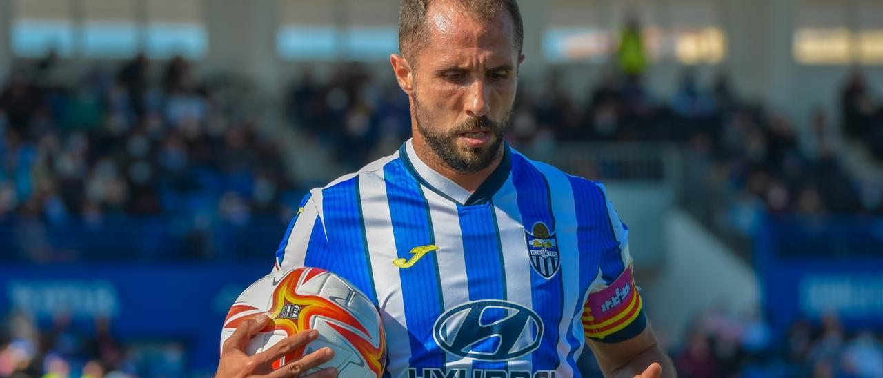 Canario, n el partido del pasado domingo en el Estadi Balear.