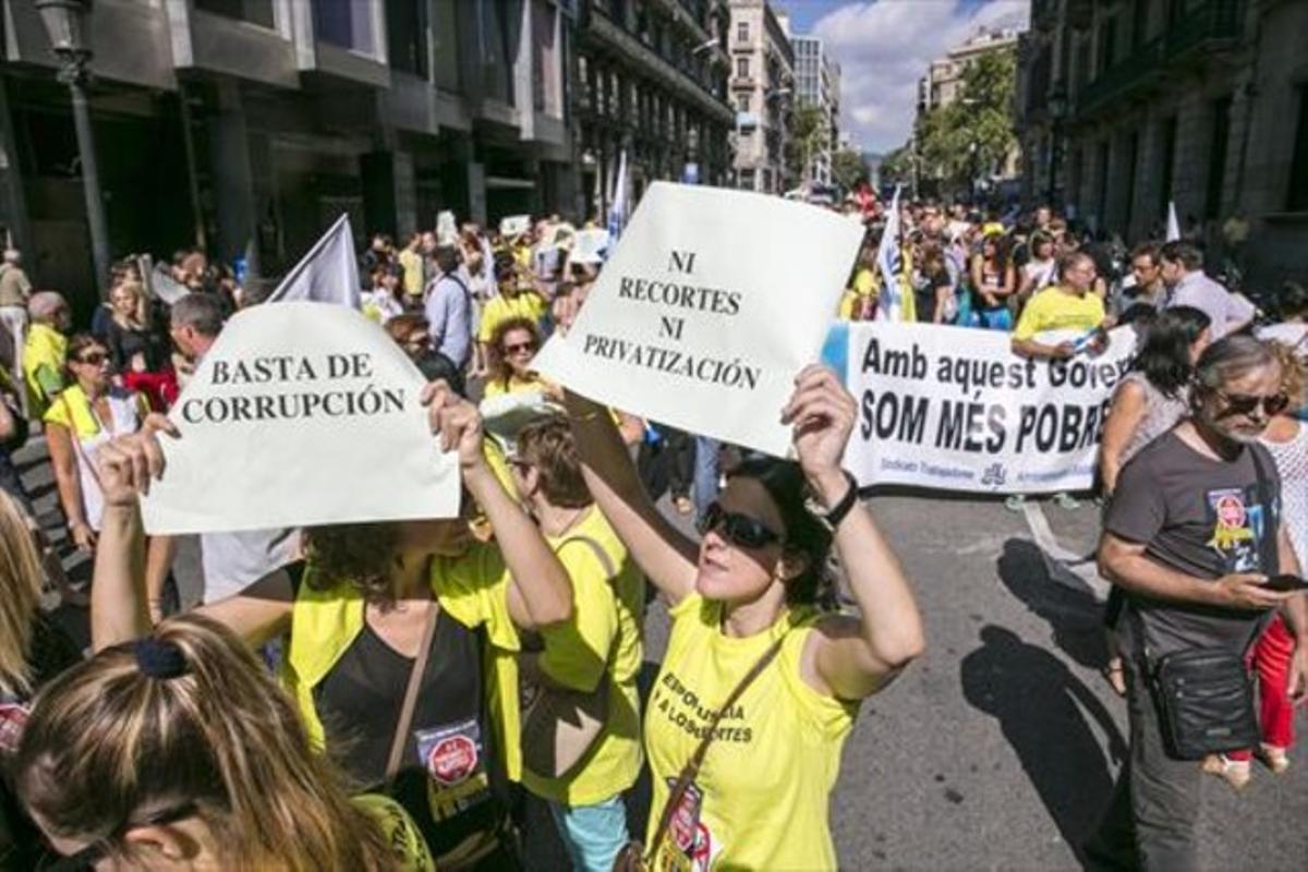 Mobilitzacions de funcionaris de justícia durant la crisi.