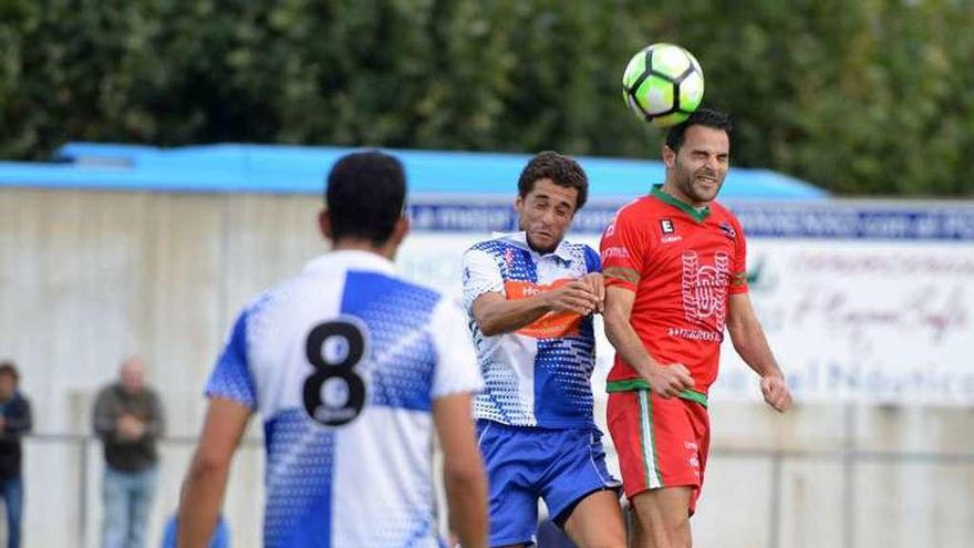 Vicente, en el partido disputado en Portonovo. // Gustavo Santos