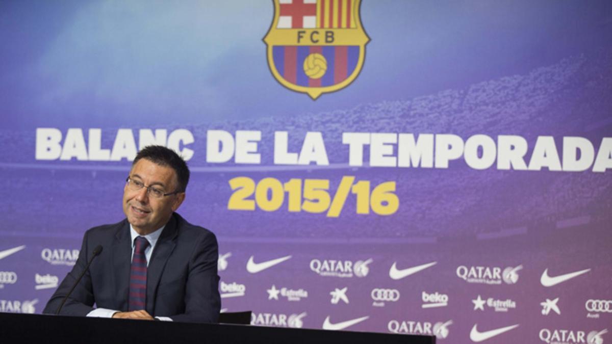 Bartomeu, en la rueda de prensa de balance de temporada