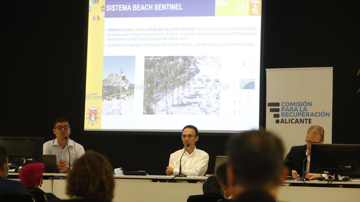 Presentación de uno de los proyectos de Aguas para detectar el covid-19.