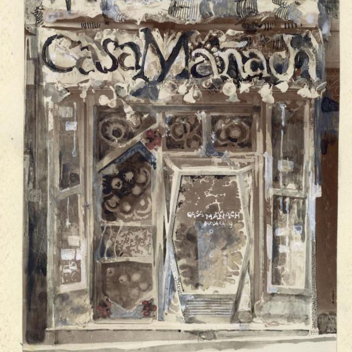 Dibuixos fets a mà per l’arquitecte en un programa del Palau de la Música de desembre del 1917.