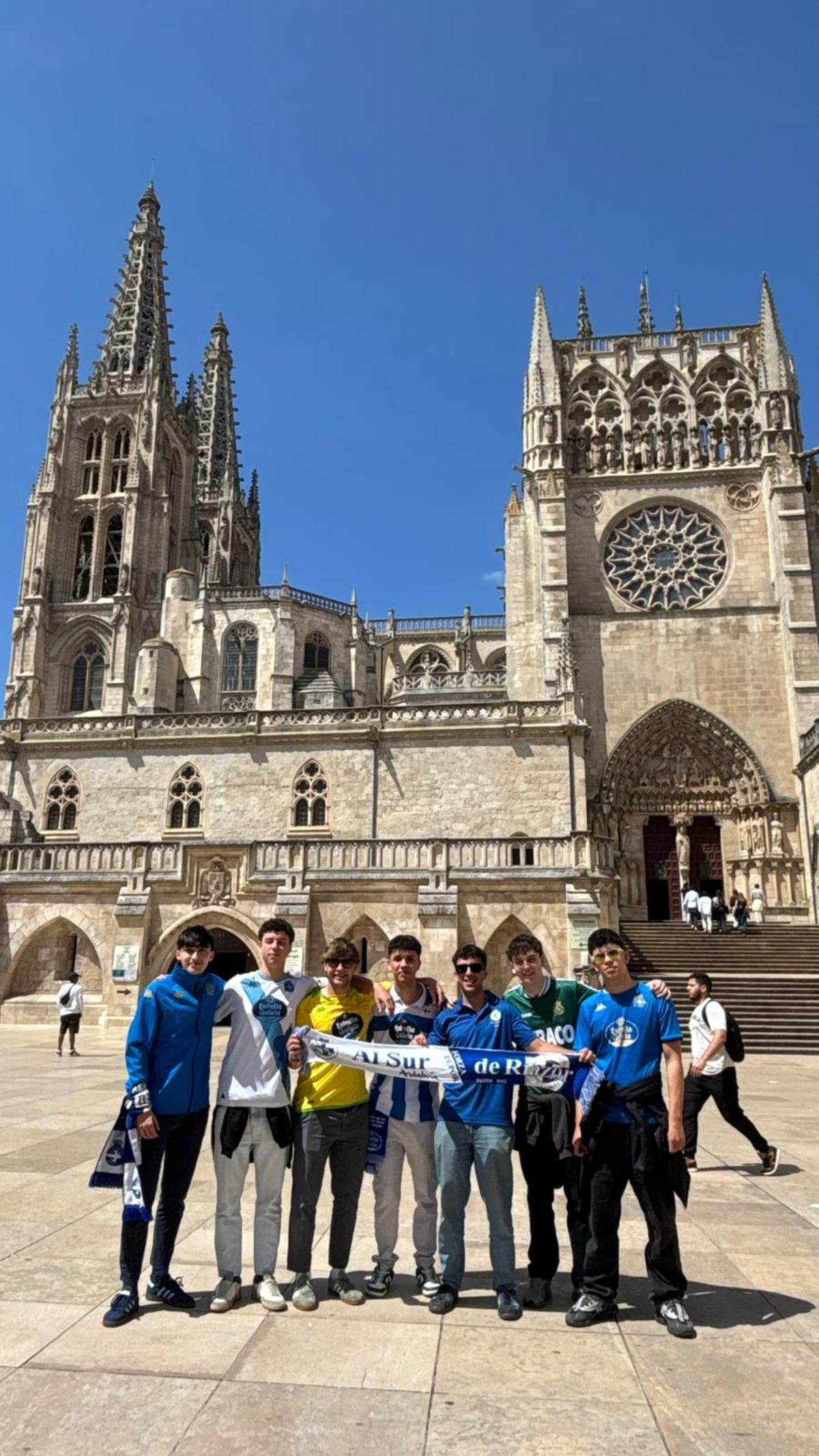 Brais, junto a sus amigos, en Burgos