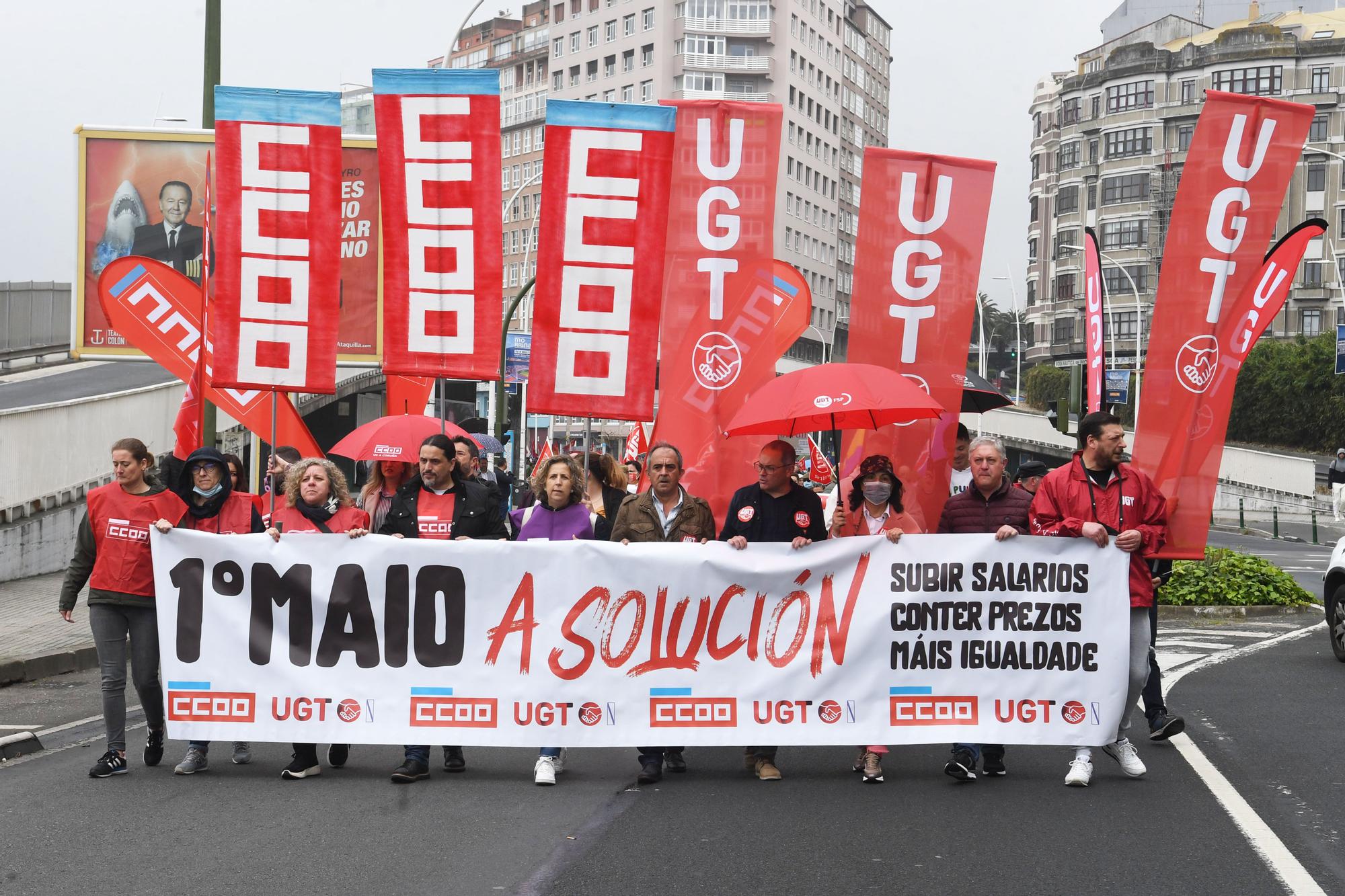 Manifestación por el 1 de mayo en A Coruña