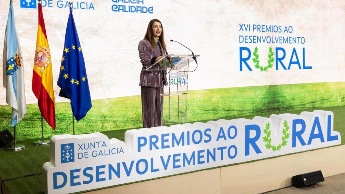 La conselleira de Medio Rural, María José Gómez, en la entrega de premios de la última edición.