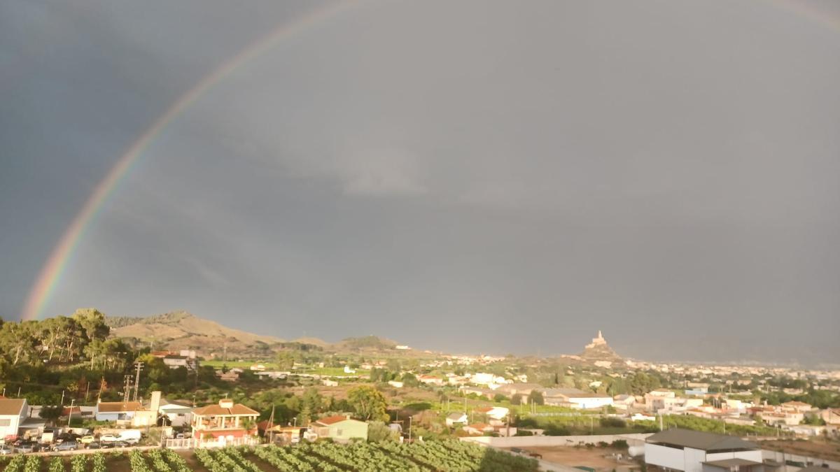 Arcoíris tras una tormenta en Murcia la pasada semana