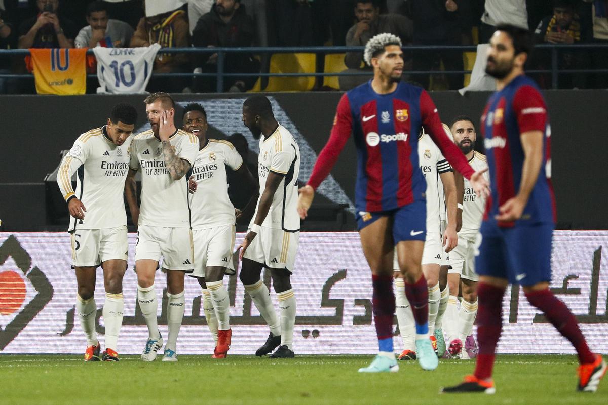 El Real Madrid - Barcelona de la final de la Supercopa, en imágenes