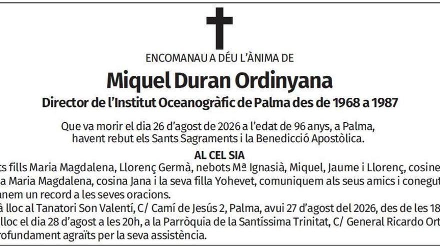 Miquel Duran Ordinyana