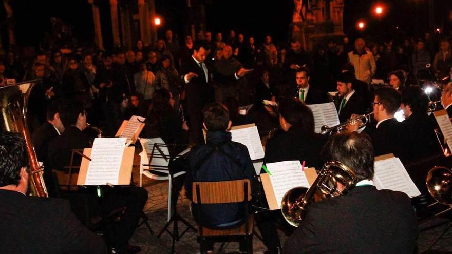 La Banda de Música de Avilés, durante un concierto