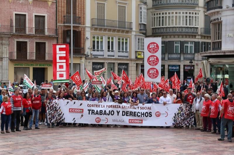 Manifestación del Primero de Mayo en Málaga