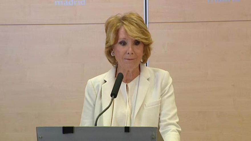 Esperanza Aguirre dimite como concejal del Ayuntamiento de Madrid