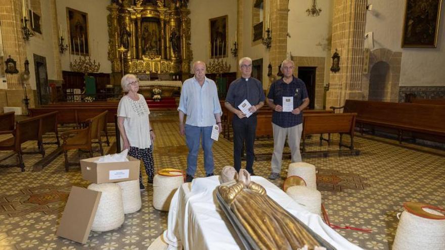 Una instalación de llata mallorquina recrea la Assumpció en la iglesia dels Sagrats Cors