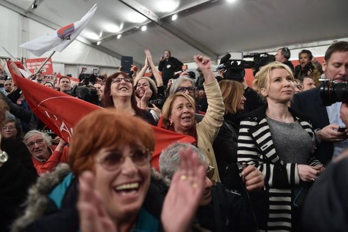 Alegria a Syriza.
