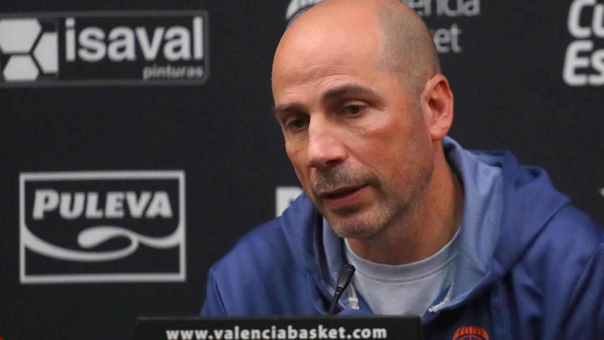 Joan Peñarroya, en la rueda de prensa de este lunes en La Fonteta