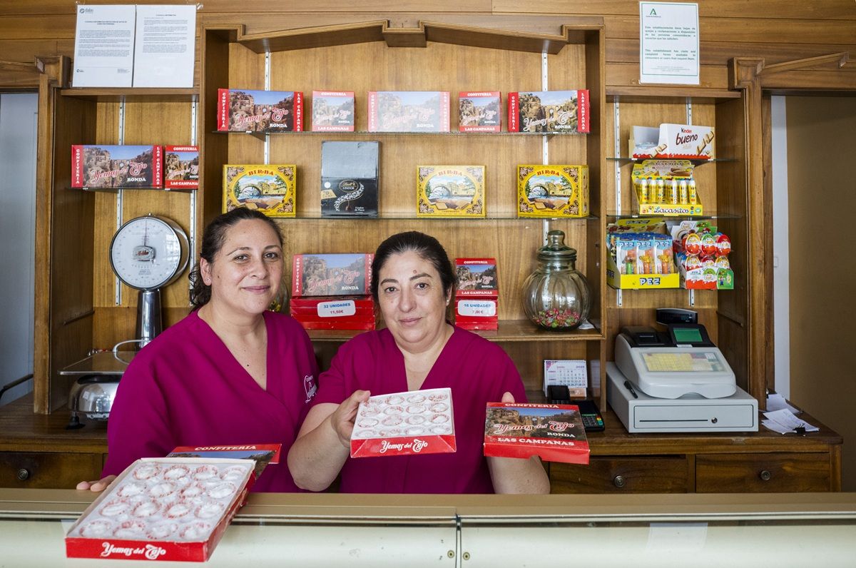 Yemas del Tajo en la Confitería Las Campanas.