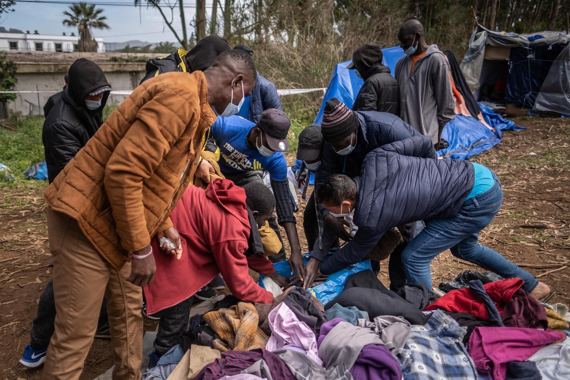 Protestas de migrantes en Las Raíces