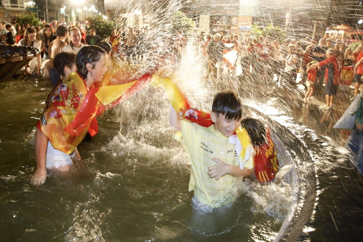 Así fue la celebración en Gijón del triunfo de España en el Mundial