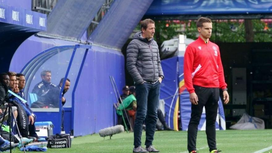 Luis Miguel Ramis, durante el partido de ayer en el Principado.