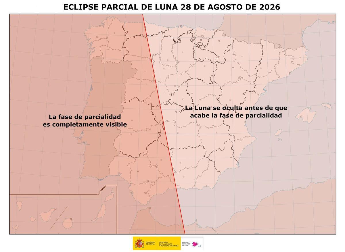 Galicia está situada en la zona donde la fase de parcialidad del eclipse será completamente visible.