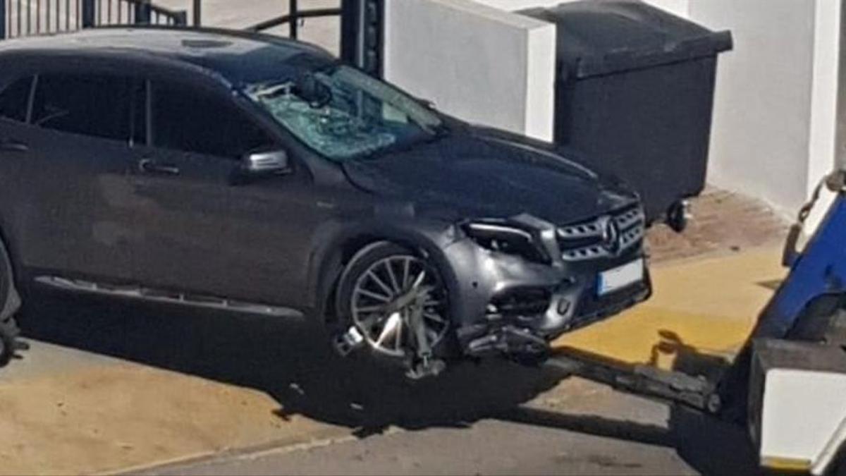 El Mercedes GLA implicado en el atropello mortal.