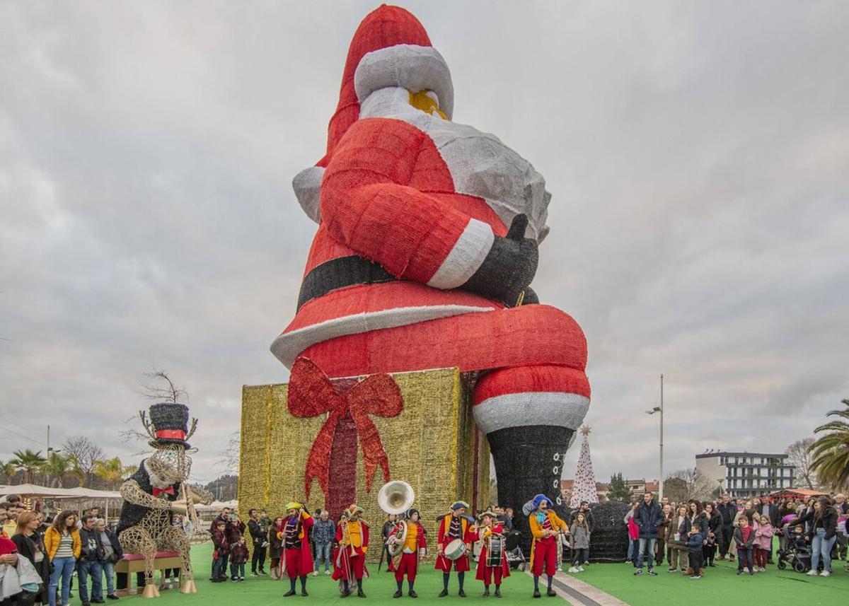 Decoración en la Navidad de Águeda, Portugal.