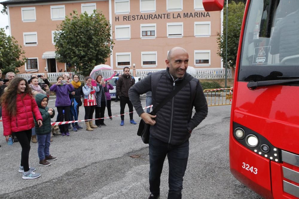 Entrenamiento del Sporting en Navia