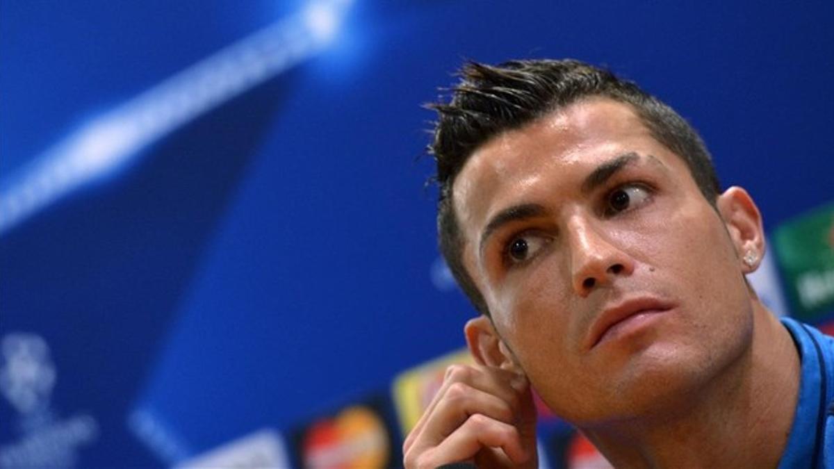 Cristiano Ronaldo, en una rueda de prensa.